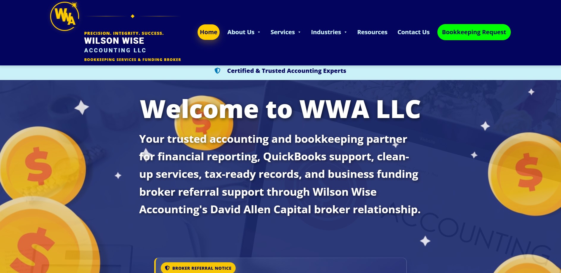 Wilson Wise Accounting bookkeeping and financial support